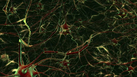 Computer generated Neurons firing one after another Stock Footage 234292283