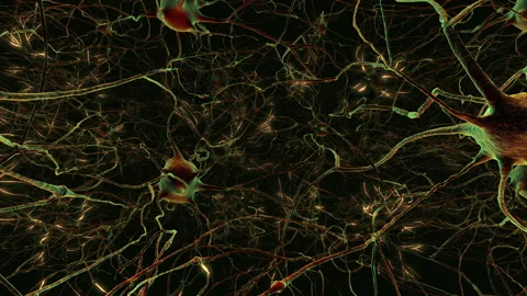 Computer generated Neurons firing one after another Stock Footage 234294009