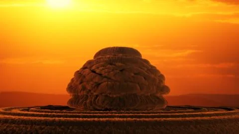 Computer generated nuclear explosion Stock Illustration