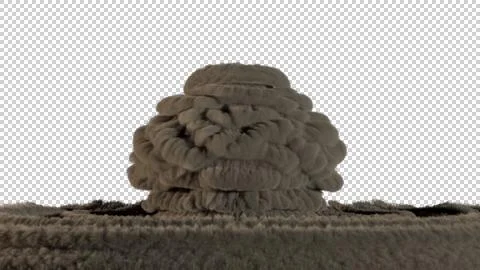 Computer generated nuclear explosion with transparent background Stock-Illustration