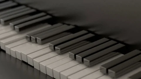 Computer generated piano keys Stock Footage 73444168