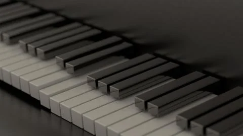 Computer generated piano keys Stock Illustration