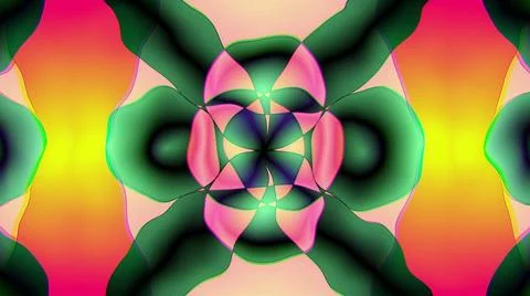 Computer generated psychedelic background from colorful spots. 3D renderin... Stock Photos