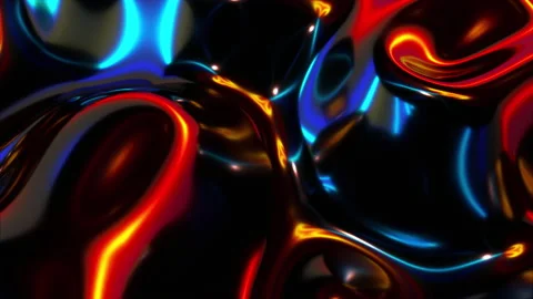 Computer generated realistic background of weaving iridescent cloth, 3D Stock Footage 147140542