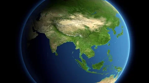 Computer Generated Realistic view on Planet Earth from the space (3D, CGI) Stock Footage 84797513