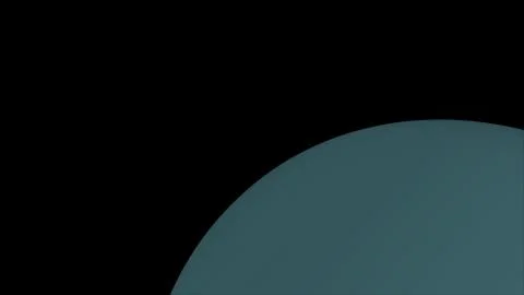 Computer generated rotation of the planet Uranus in cosmic stellar space. 3d Stock Illustration