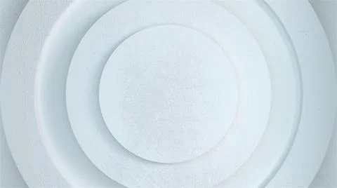 Computer generated a set of abstract circles on different levels. 3d rendering Illustrazione stock