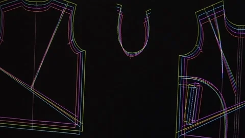 Computer generated sketch of clothing Stock Footage 130829159