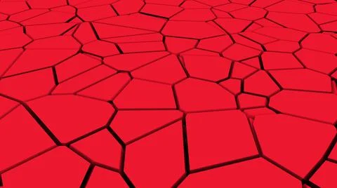 Computer generated surface with fractures. 3D rendering an earthquake effect 스톡 일러스트