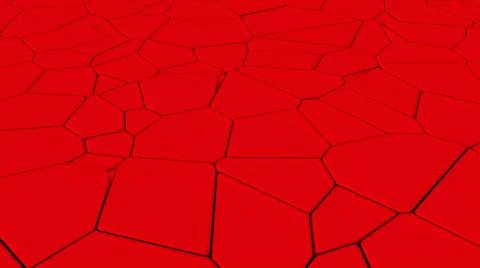 Computer generated surface with fractures. 3D rendering an earthquake effect Illustrazione stock