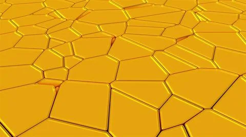 Computer generated surface with fractures. 3D rendering an earthquake effect Stockillustratie