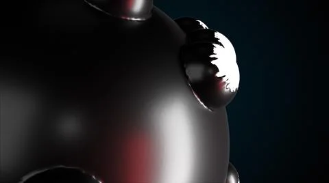 Computer generated surface of sphere with round elements. 3d rendering of Illustrazione stock