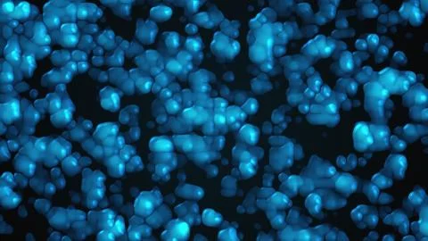 Computer generated texture from many bubbles and abstract particles. 3D Illustrazione stock