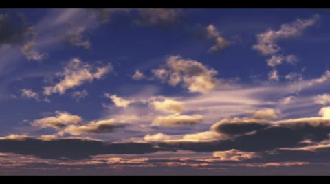 Computer Generated Time Lapse Clouds Stock Footage 5165381