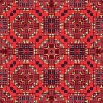 Computer generated vibrant seamless pattern Stock Illustration