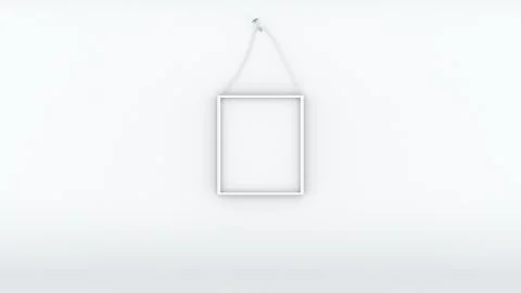 Computer generated white room with white border. 3d rendering of background with Illustrazione stock