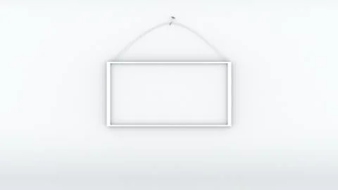 Computer generated white room with white border. 3d rendering of background with Illustrazione stock