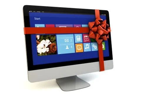 Computer gift Stock Illustration