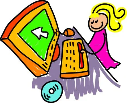 Computer Girl Stock-Illustration