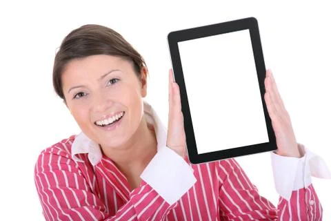 Computer girl Stock Photos
