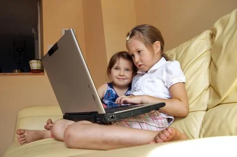 Computer girls Stock Photos