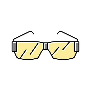 Computer glasses color icon vector illustration Stock-Illustration