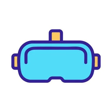 Computer glasses icon vector. Isolated contour symbol illustration 스톡 일러스트