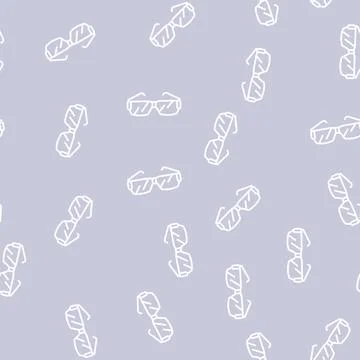 Computer glasses line seamless pattern Stock Illustration