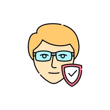 Computer glasses olor line icon. Pictogram for web page, mobile app, promo. Stock Illustration