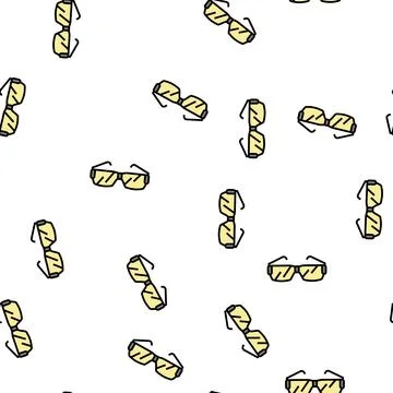 Computer glasses vector seamless pattern イラスト素材
