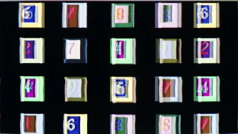 Computer glitch photoshop numbers Stock Footage 82250446