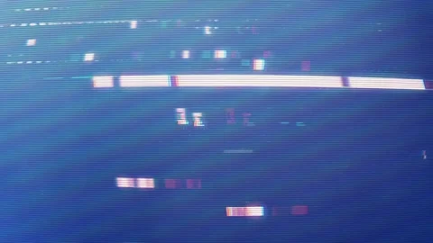 Computer Glitch Screen, Noise Scanlines and Color Artifacts Overlay Видео 327669261