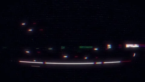 Computer Glitch Screen Retro Tube CRT TV Screen Noise Glitch Effect Stock Footage 285380954
