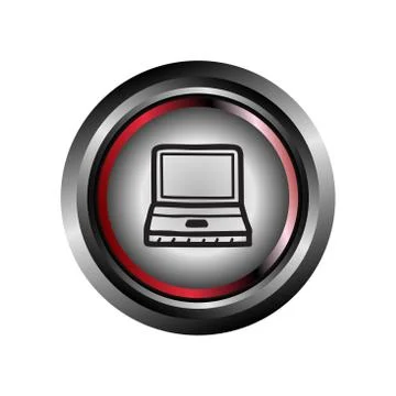 Computer glossy web icon symbol Stock Illustration
