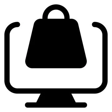 Computer glyph icon isolated on white background 스톡 일러스트