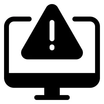 Computer glyph icon vector illustration isolated on white background Illustrazione stock