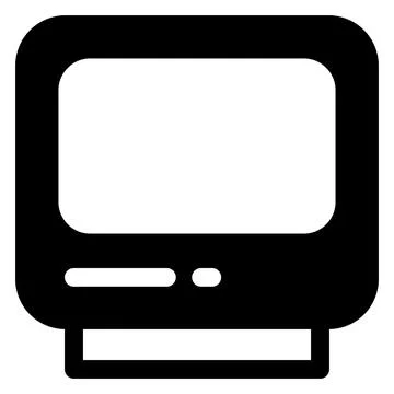 Computer glyph icon vector illustration isolated on white background Illustrazione stock