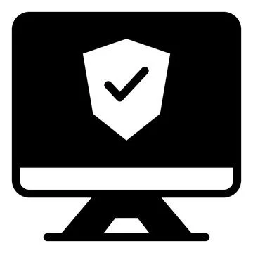 Computer glyph icon vector illustration isolated on white background Stock Illustration