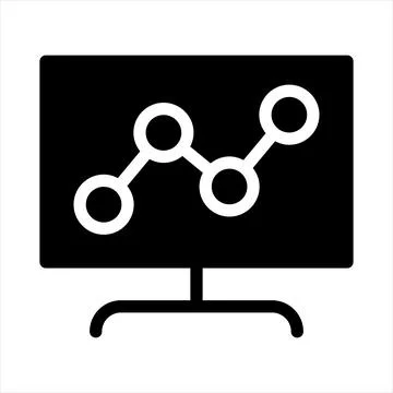 Computer glyph icon vector illustration isolated on white background Illustrazione stock