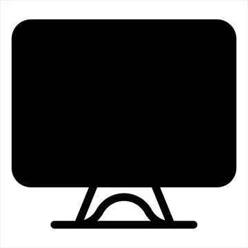 Computer glyph icon vector illustration isolated on white background Stock Illustration