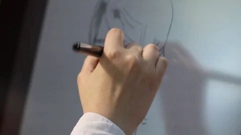 Computer graphic artist working with drawing tablet for computer. Stock Footage 81471600