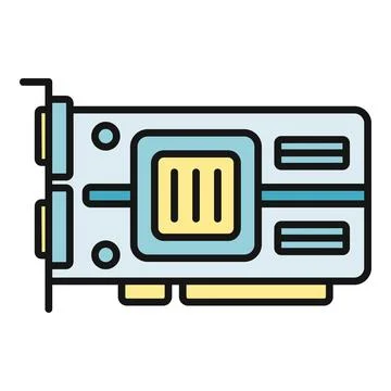 Computer graphic card displaying internal processing components Illustrazione stock