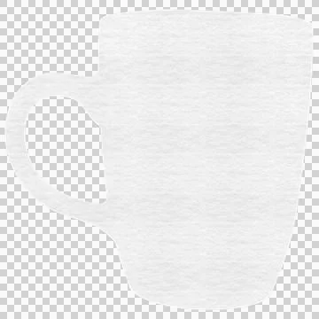 Computer graphic of coffee cup against white background Stock Illustration