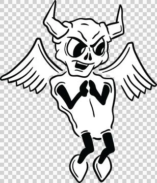 Computer graphic of devil Illustrazione stock