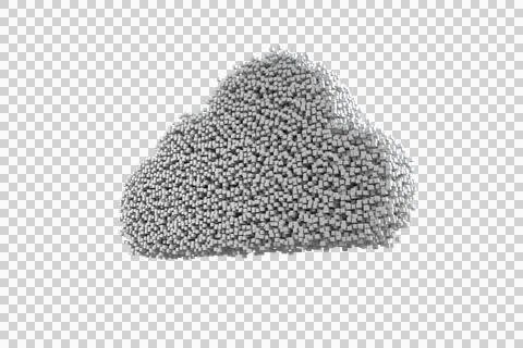 Computer graphic image of cloud Illustrazione stock