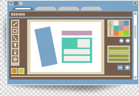 Computer graphic image of computer interface Stock Illustration