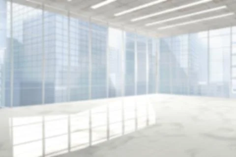 Computer graphic image of empty lobby Stockfoto's