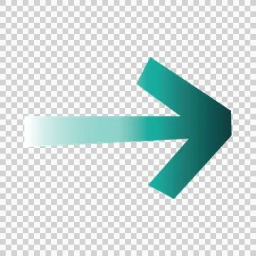 Computer graphic image of green arrow sign Stock Illustration