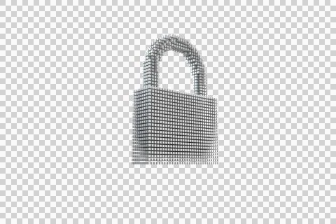 Computer graphic image of lock Stock Illustration