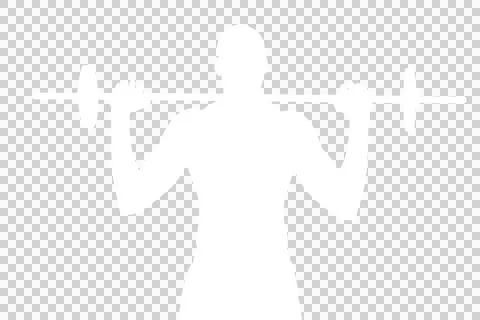 Computer graphic image of man exercising with barbells Stock Illustration